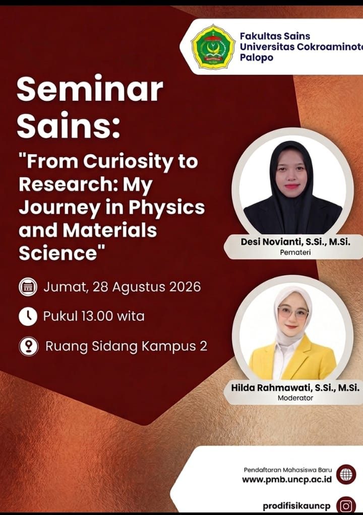 Seminar Sains Fakultas Sains Universitas Cokroaminoto Palopo: "From Curiosity to Research"